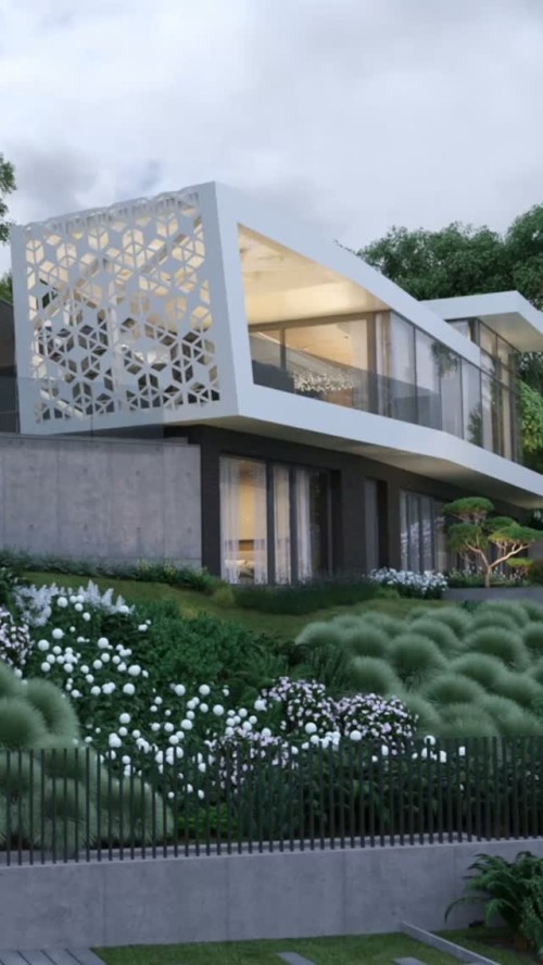 Eine Villa, bei der die Fassade weit mehr ist als nur Gebäudehülle. Bei der SKYLINE Residence in Budapest prägen perfori...